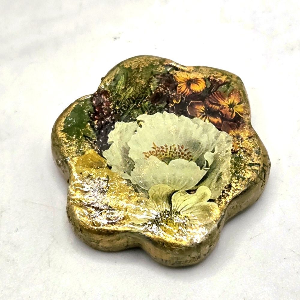 "5/$40" Handmade Clay Flower Fridge Magnet Refridgerator Decor